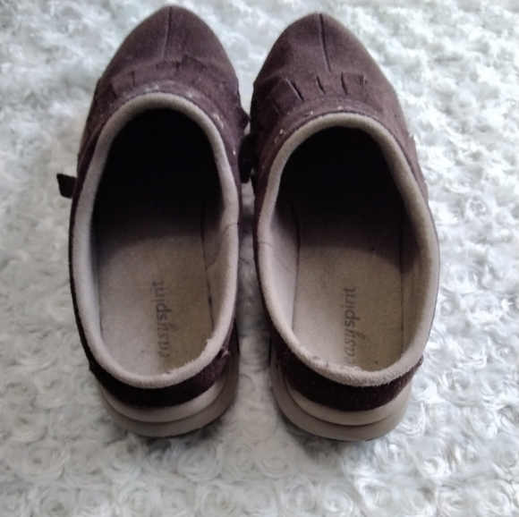 EASY SPIRIT WOMEN'S BROWN LEATHER MULES SIZE 8 1/2M - Picture 3 of 7